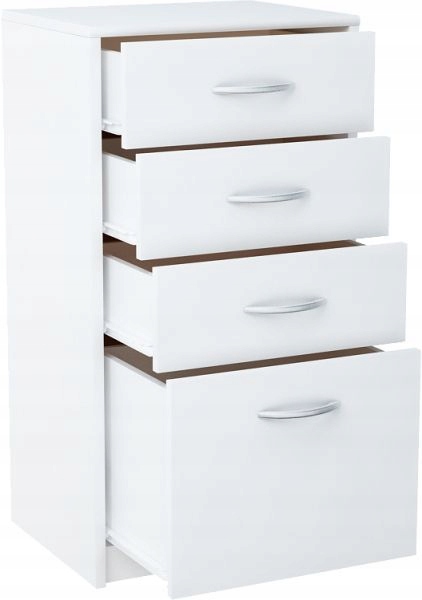 Wąska Komoda Szafka z szufladami 45x85cm BIAŁY MAT Głębokość mebla 35 cm