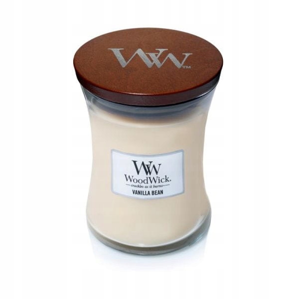 

WoodWick Świeca średnia Vanilla Bean 65h 275g