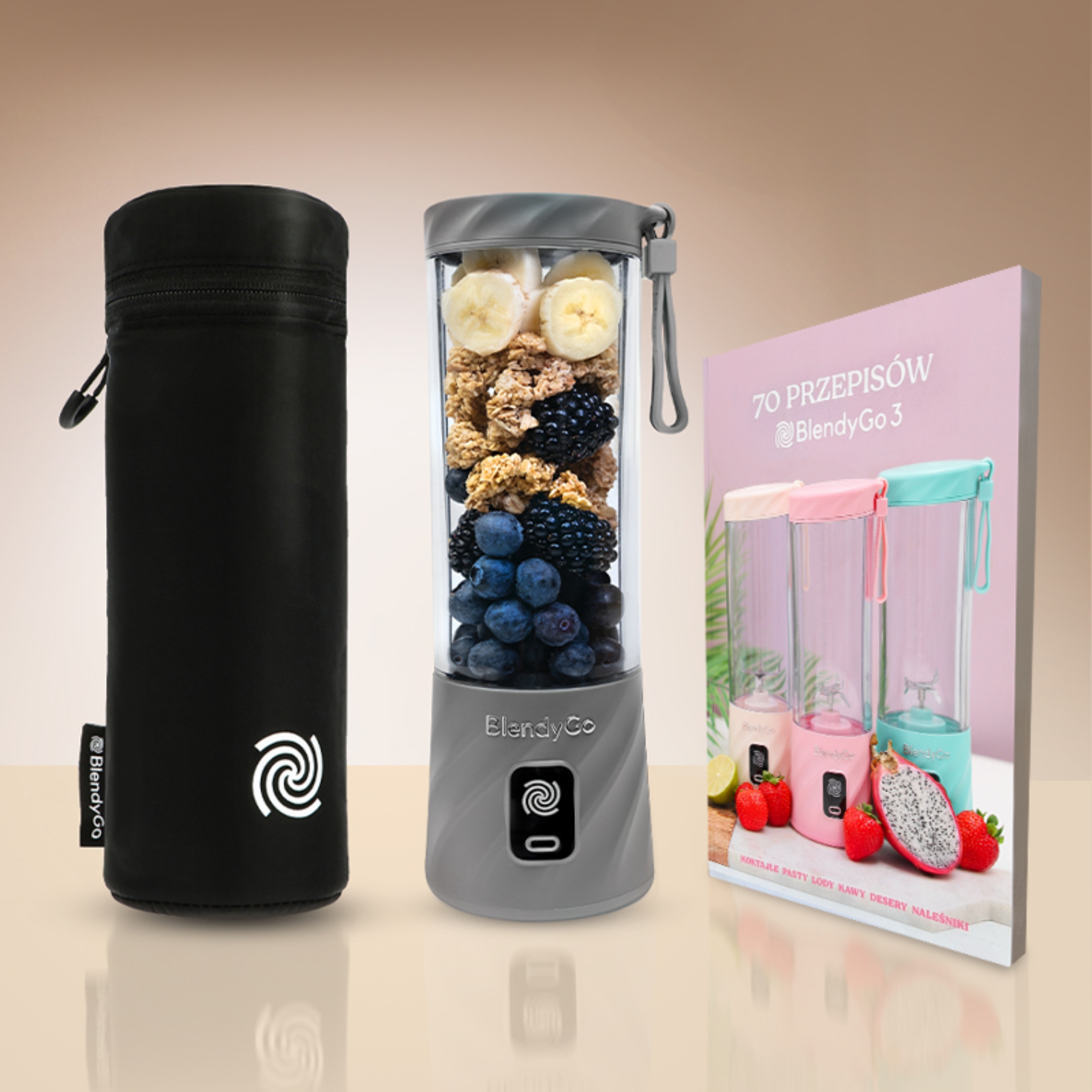 Oryginalny Blender BlendyGo 3 - Bezprzewodowy USB | Blender Nowej Generacji Rodzaj regulacji obrotów płynna