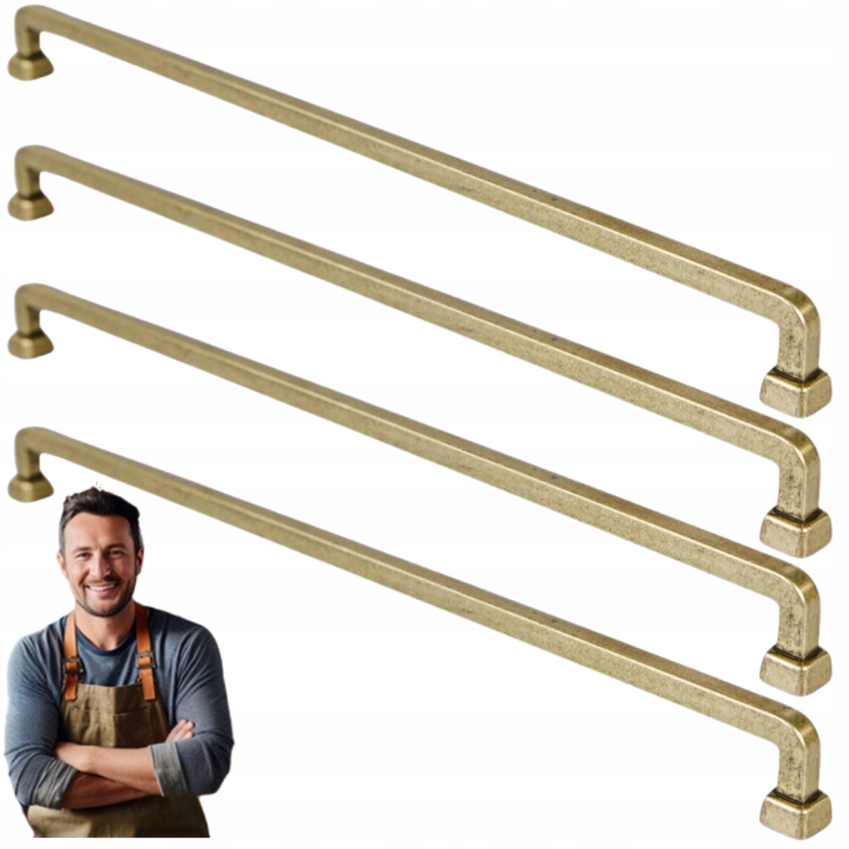Nábytkový držiak do skrinky Zásuvky Tulia 320 mm Staré zlato 4ks