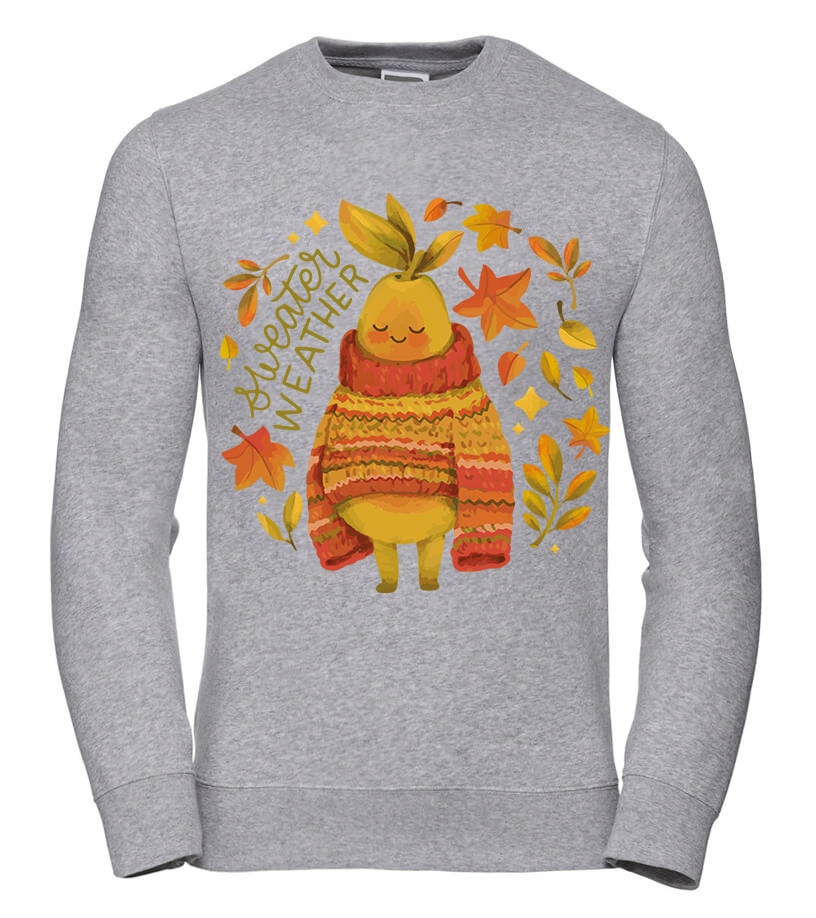 Dámská podzimní Mikina s hruškou, velikost 3XL, šedá