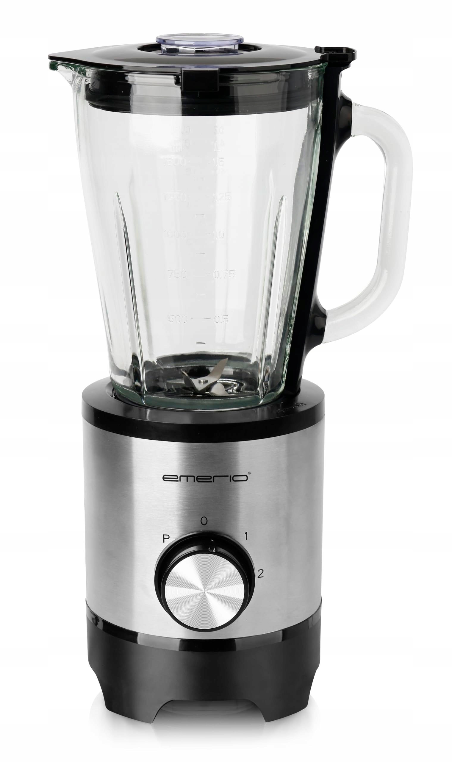 EMERIO Blender Kielichowy 1.5L Szkło BPA Free Kruszenie Lodu 500W — miniatura 4