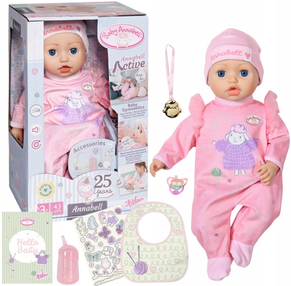 Baby Annabell Interaktívna bábika Active 43 cm Príslušenstvo 706626
