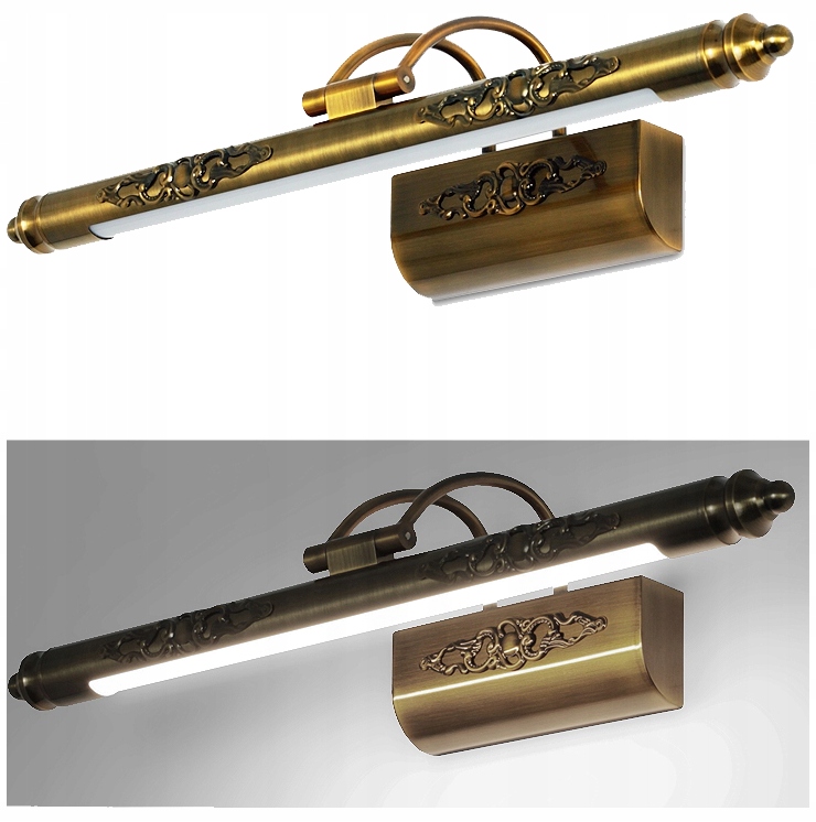 Lampa Nad Lustro Kinkiet Łazienkowy Led Kinkiet Nad Obraz 8W Brąz Metal