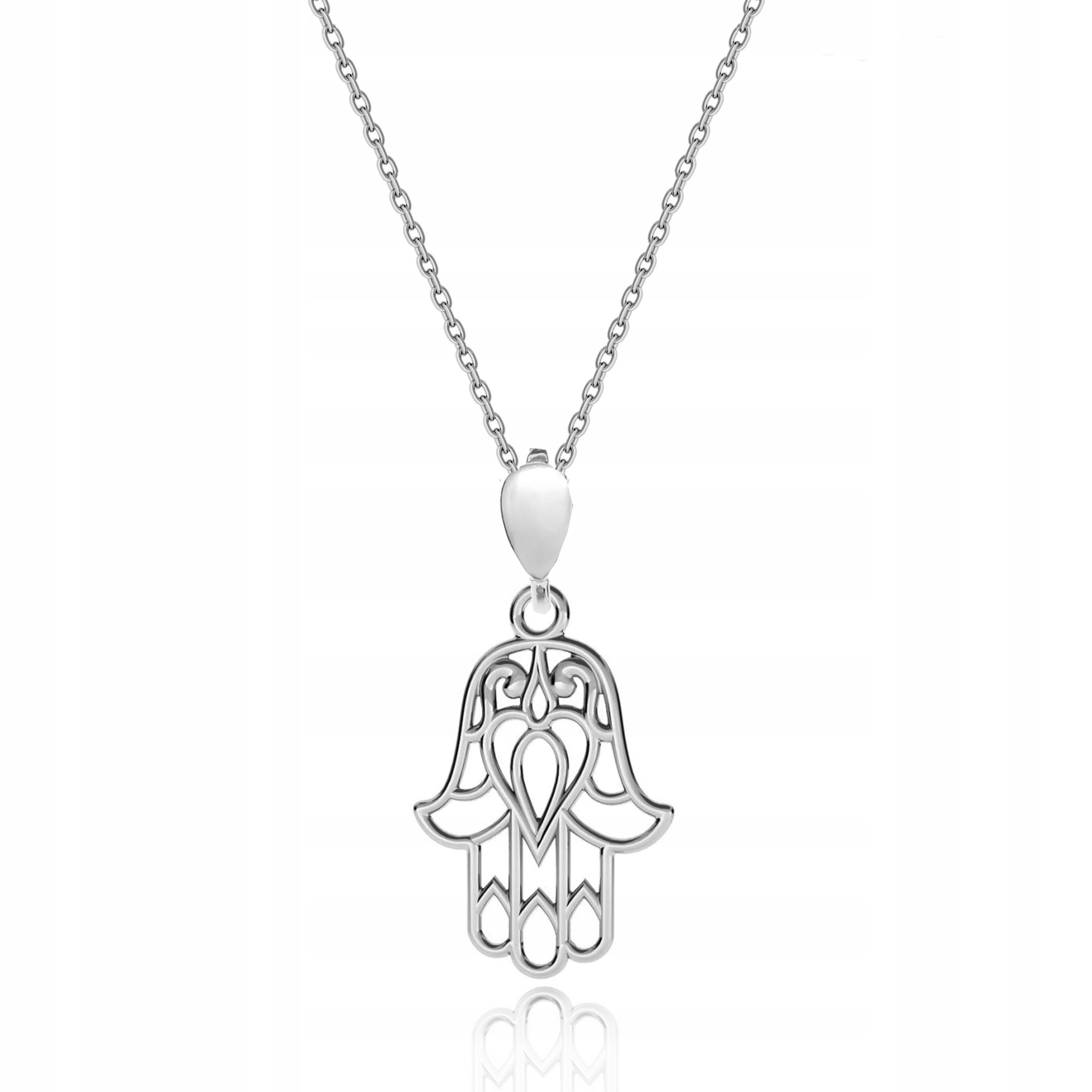 

Srebrny Naszyjnik Ręka Fatimy Chamsa srebro 925