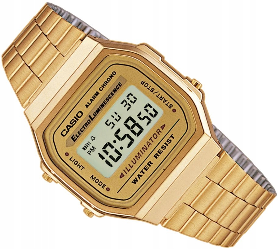 Zlaté Hodinky Casio Vintage Digital A168WG-9EF Retro Módní Unisex Box