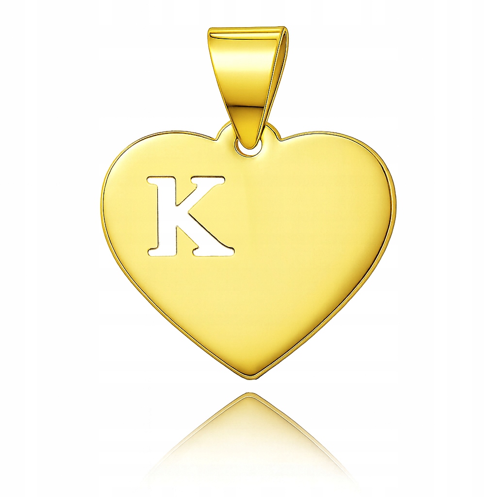 Zlatý přívěsek písmeno K v srdci Pr. 585