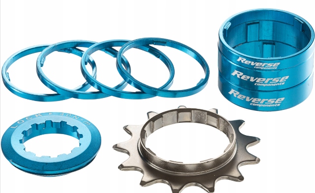 Adapter Single Reverse SingleSpeed Kit 13T Błękitny Shimano Hg