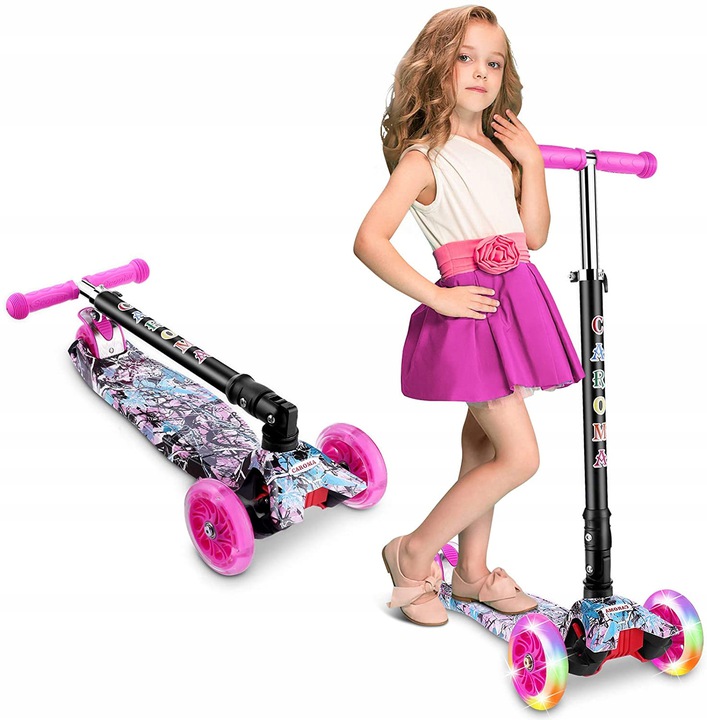 

Hulajnoga 3 Kołowa Dla Dziewczynki Świecące Koła