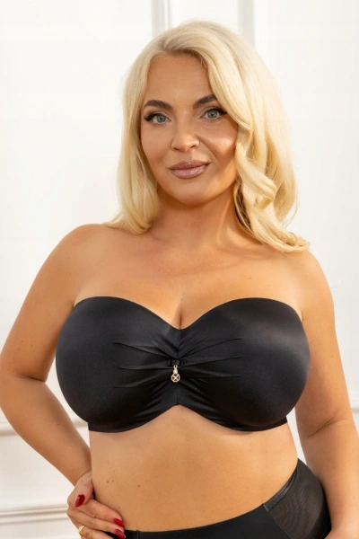 Fortuna balkonová strapless podprsenka černá 80FF