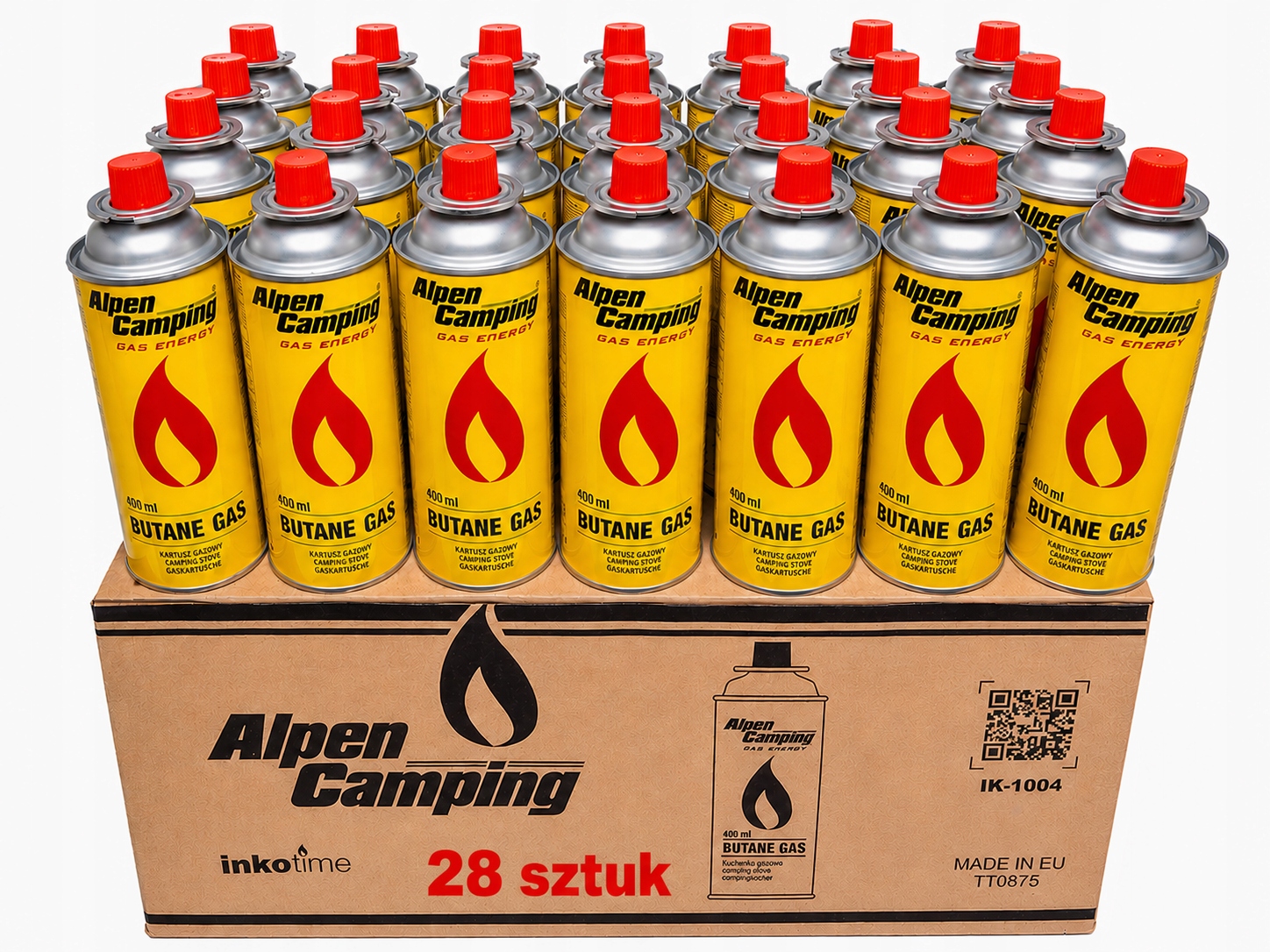 28 X Plynové Kartuše Alpen Camping 400 ML Kartuše Do Hořáku