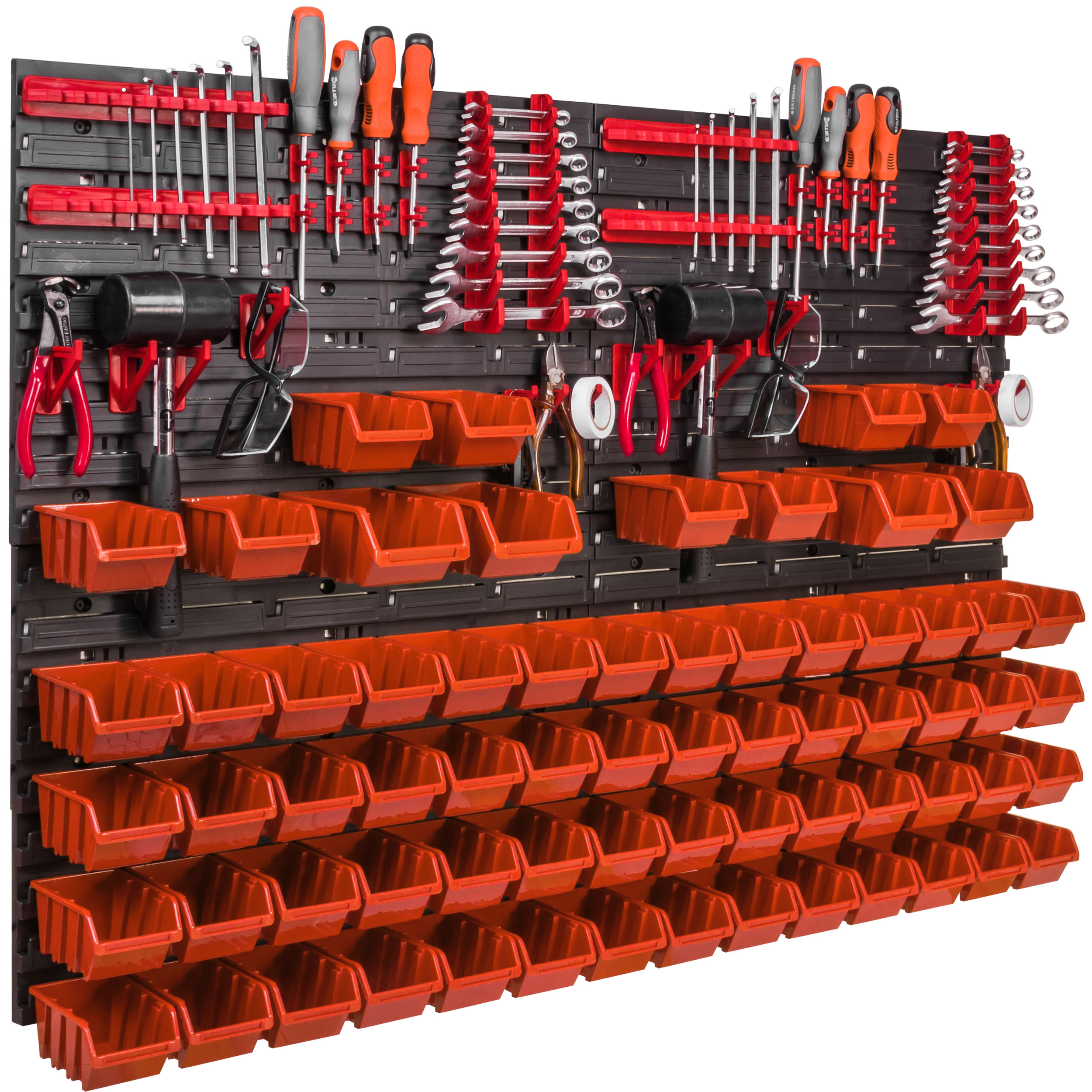 Nástrojová deska 115 x 78 cm, dílenská stěna 68 záchodů, garážový regál