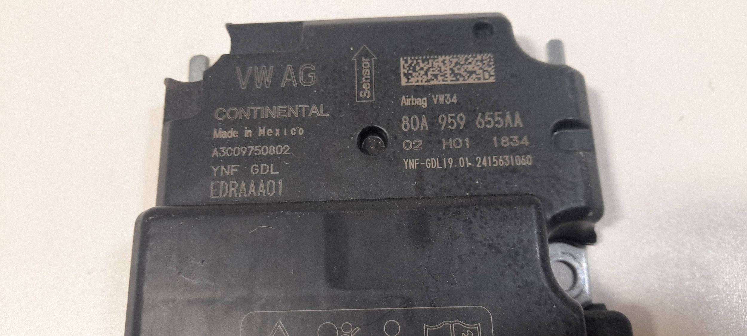 Audi Q5 SQ5 FY control unit airbag 80A959655AA (QR18)