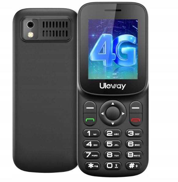 Telefon komórkowy uleway 4G dla seniorów T185 1,7 cala