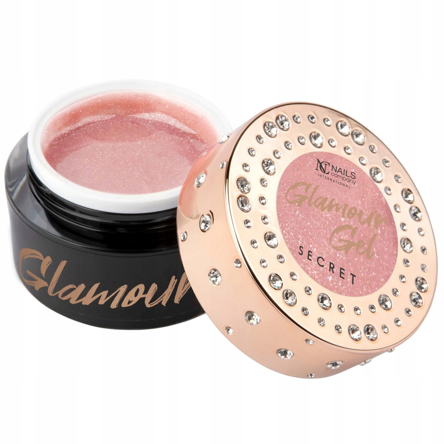 Nails Company Stavební Gel na nehty Glamour Uv s drobinkami 50 g Secret