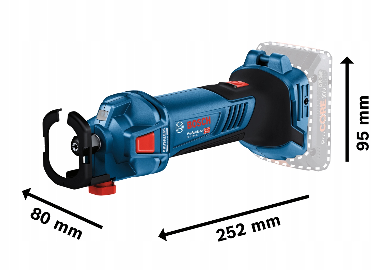 Szlifierka wysokoobrotowa Bosch GCU 18V-30 Wyrzynarka do G-K + Akcesoria Marka Bosch