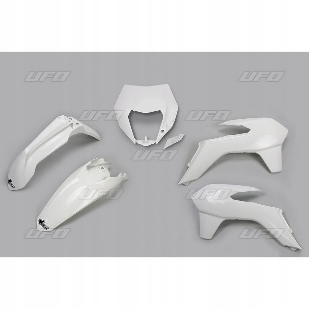 Ufo Sada Plastov Ktm Exc/excf '14-'16 S Krytom Lampy, Farba Biela