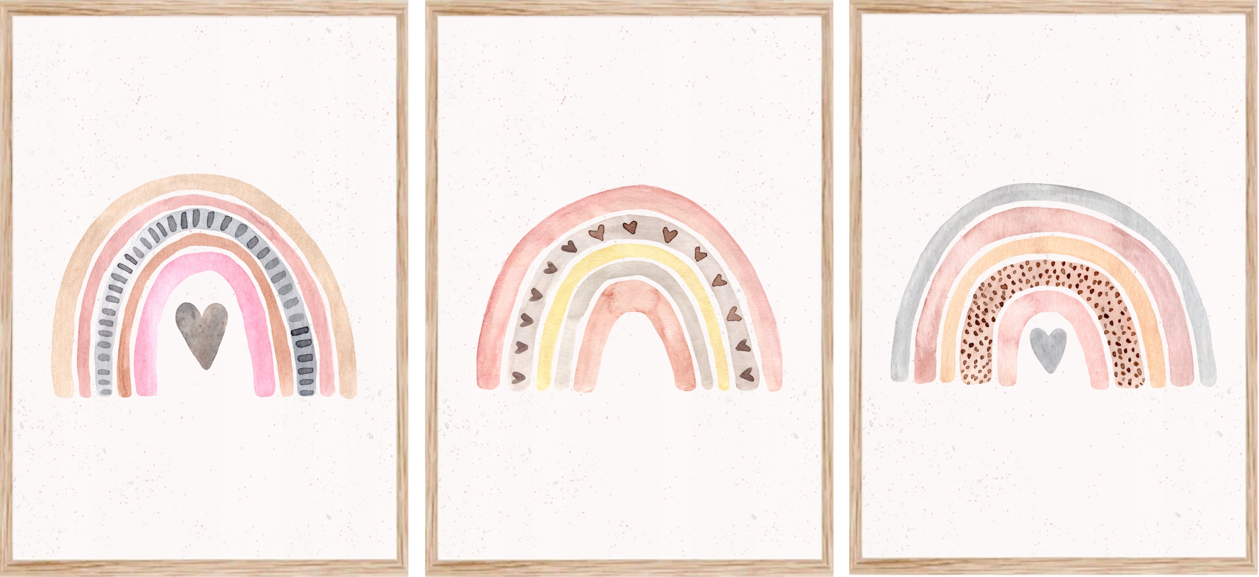 

Zestaw plakatów dziecięcych A3 Tęcza pastele