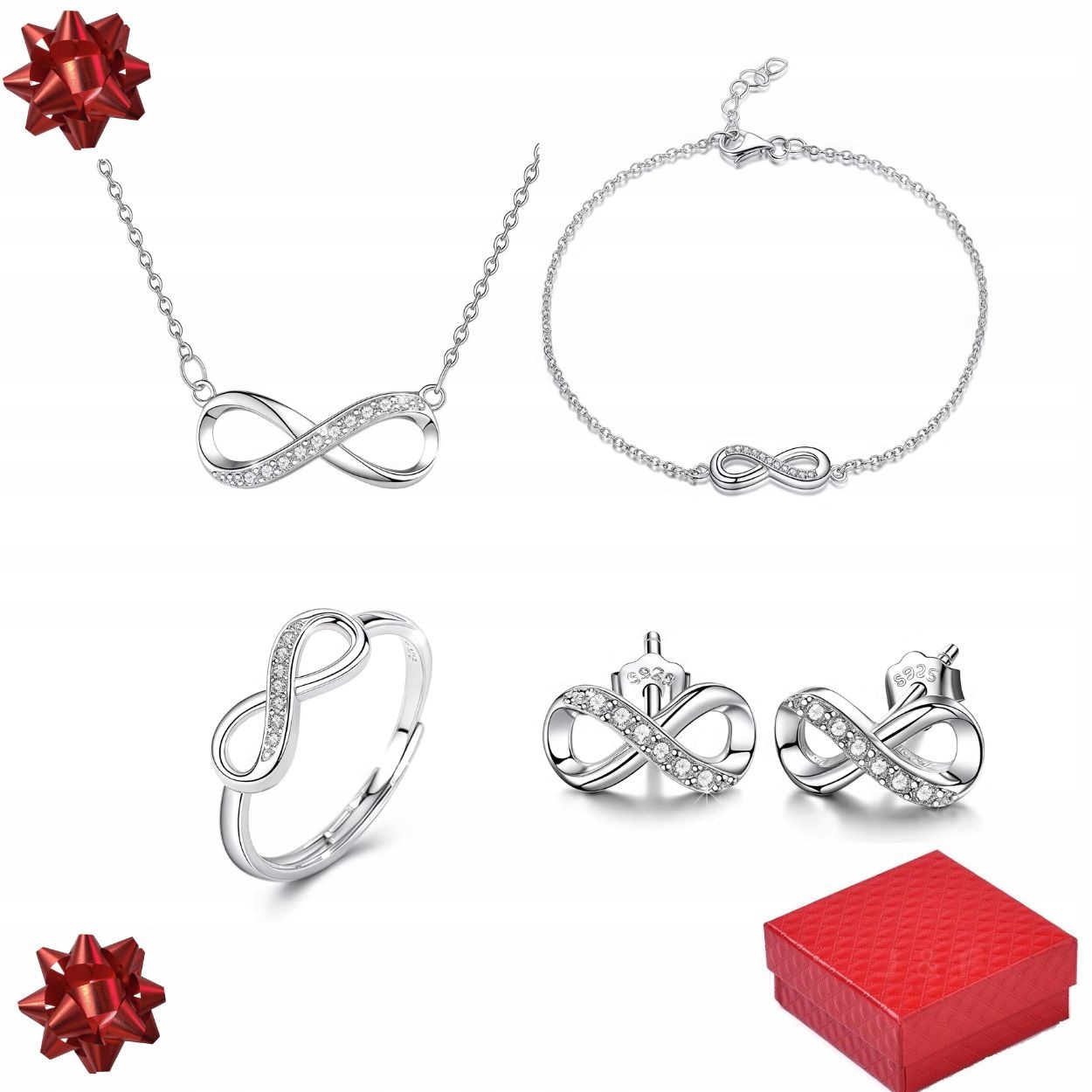 Sada dámských stříbrných šperků 925 Sada nekonečna dárek