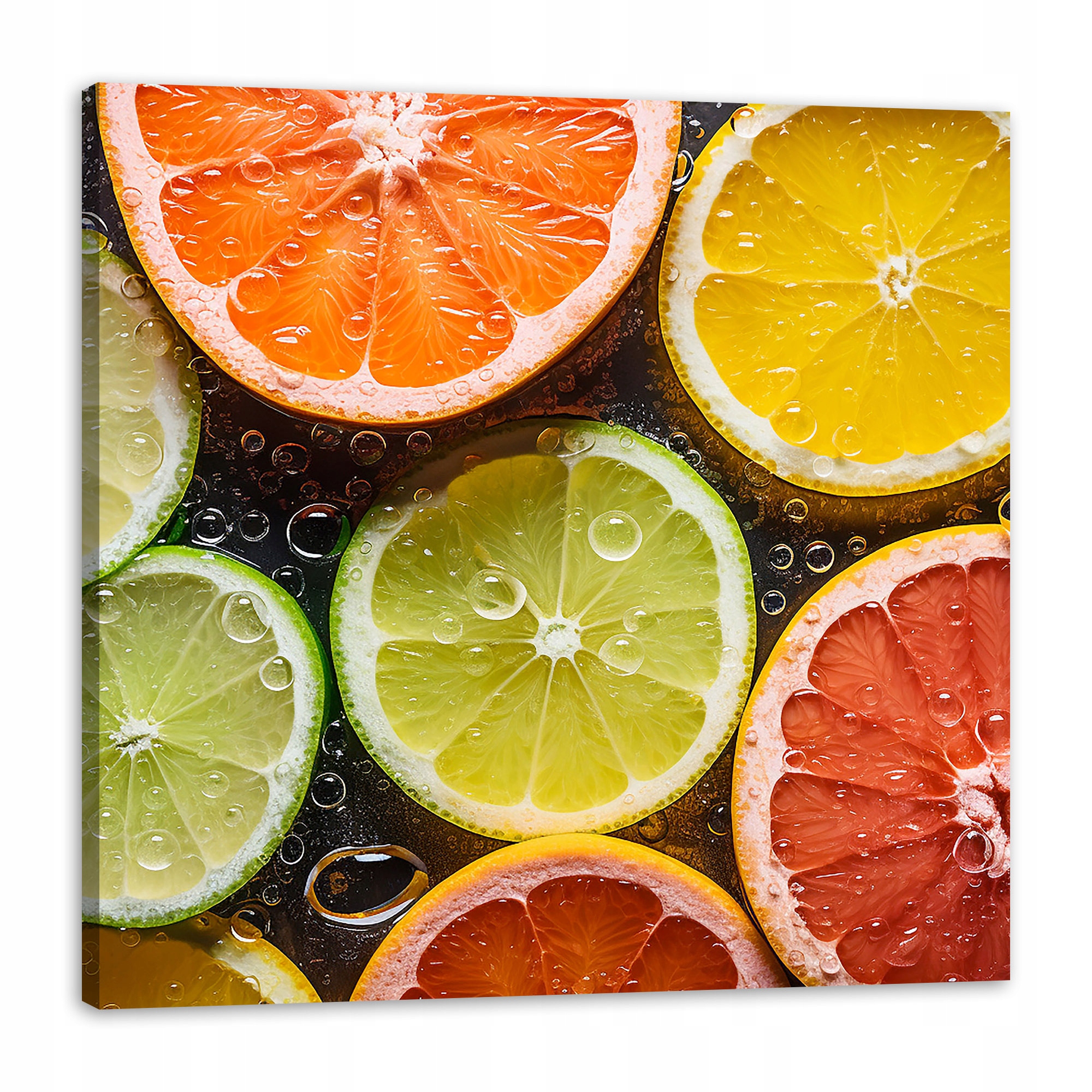 Obraz na plátně Citrusy Svěžest Limetka Grapefruit Citron 90x90