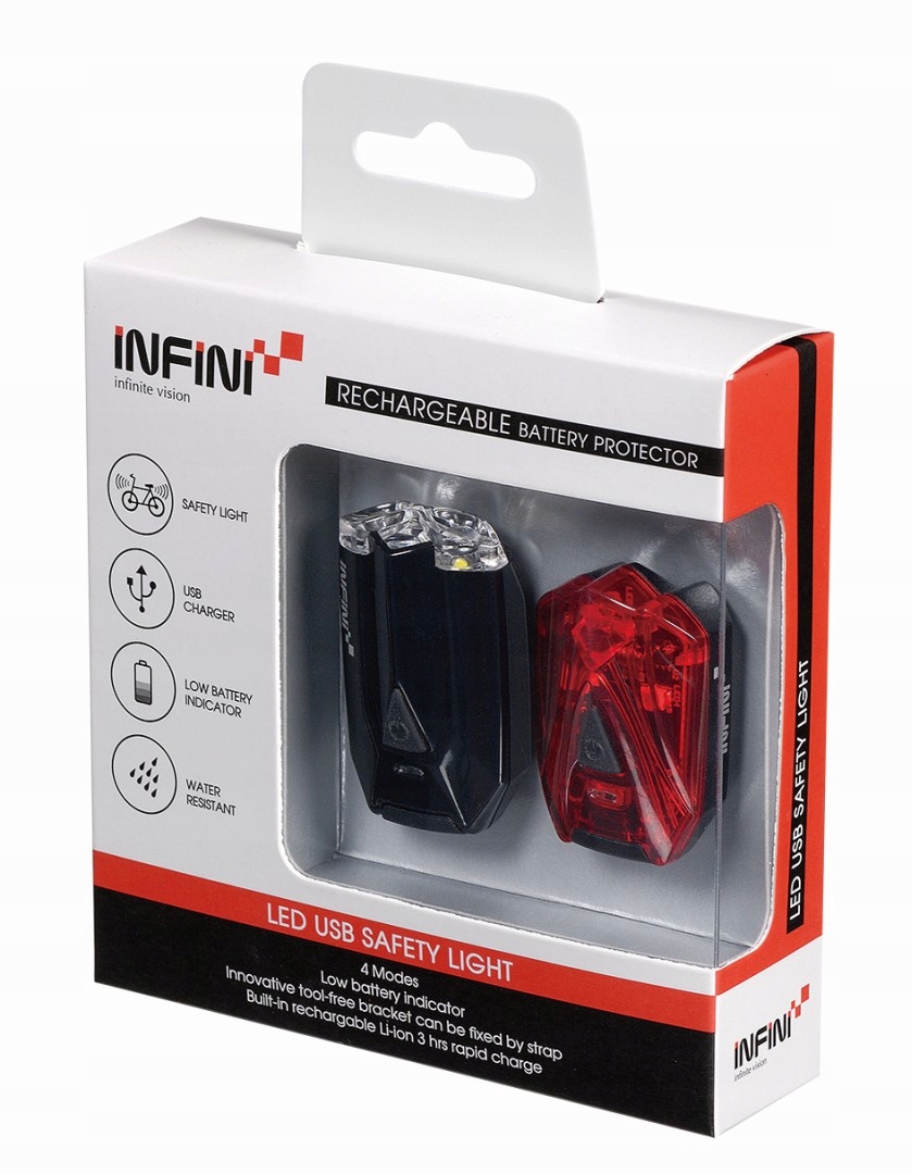 

Zestaw oświetlenia lamp Infini Lava Set Black Usb