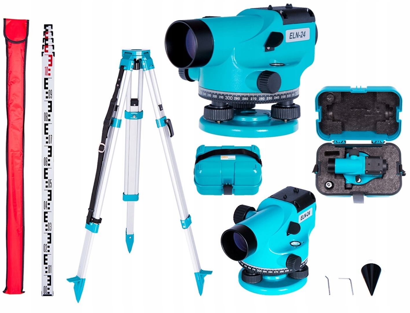 2 x NIWELATOR OPTYCZNY ELN 24 ZESTAW N12-EASY STATYW ŁATA POKROWIEC GEOFENN Marka Geo-Fennel