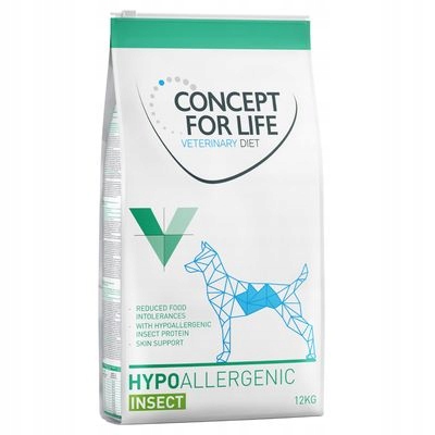 Levně Concept for Life Veterinary Diet Hypoalergenní Krmivo krmivo s hmyzem 12 kg