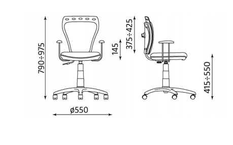 KRZESŁO obrotowe MINISTYLE BIAŁE Rudy kotek dla dziecka kółka panel EAN (GTIN) 5901984414379