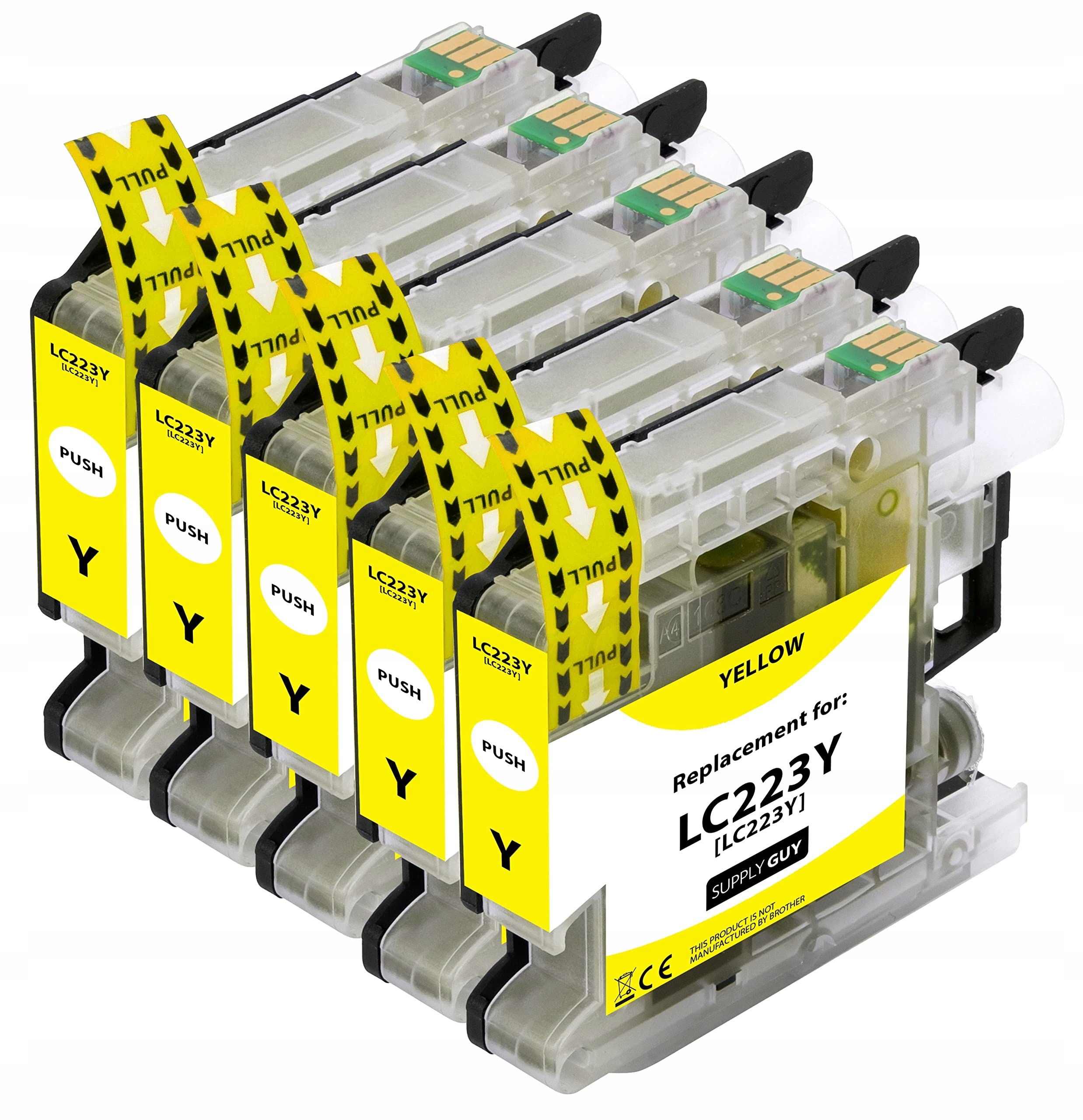 SUPPLY GUY 5 Kompatybilne Tusze Brother LC223 LC225 LC227 Żółte z Chipem