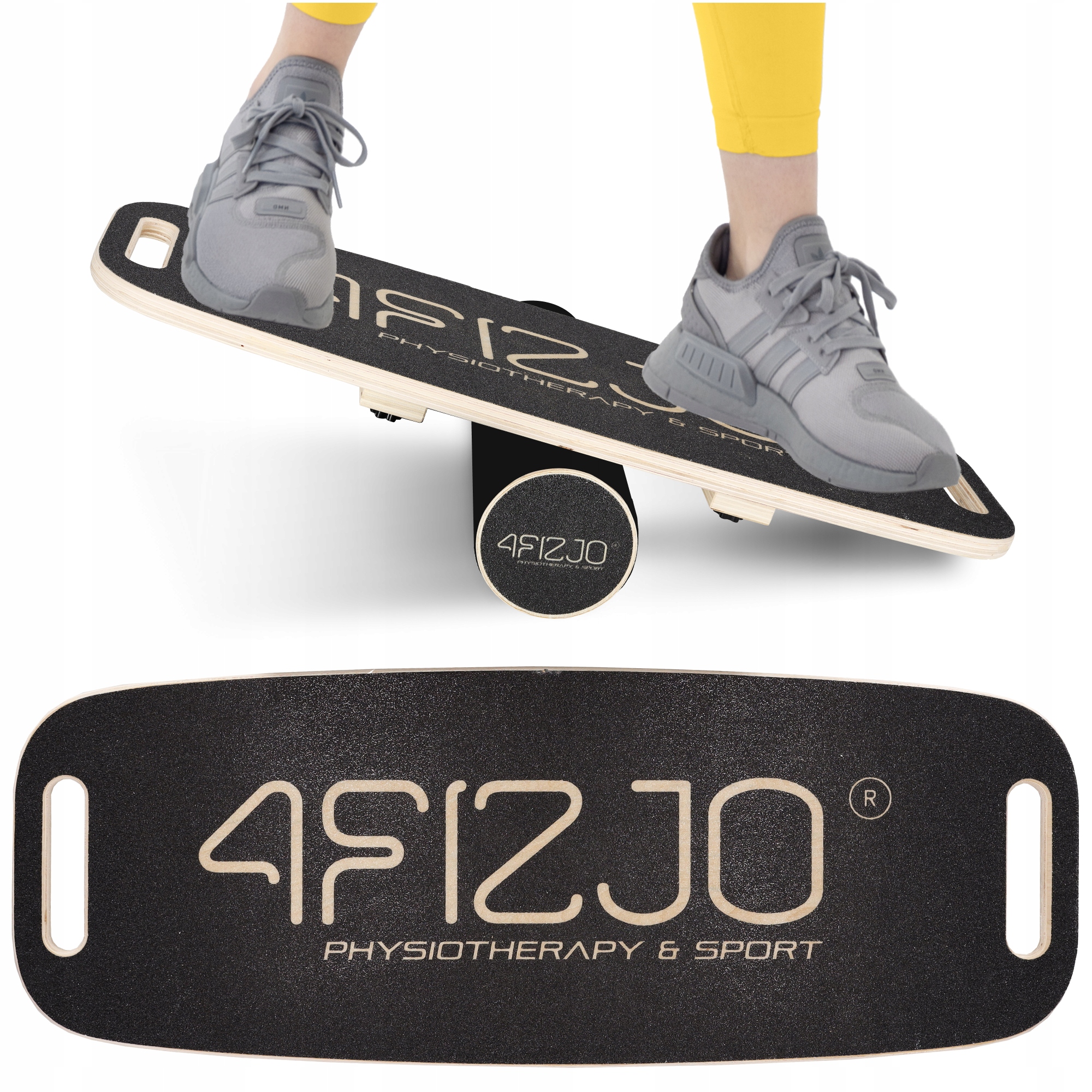 Balanční Deska Trenér Rovnováhy Dřevěná Platforma Balance Board