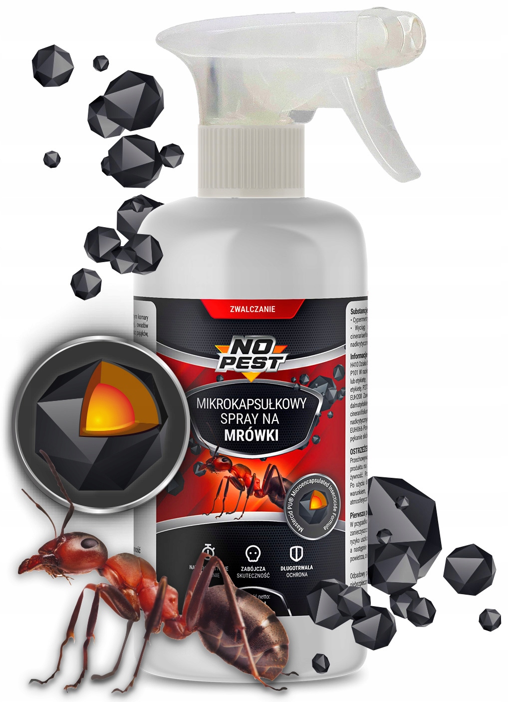 MIKROKAPSUŁKOWY SPRAY PŁYN ŚRODEK PREPARAT OPRYSK NA MRÓWKI NO PEST 500ML EAN (GTIN) 5902838397640