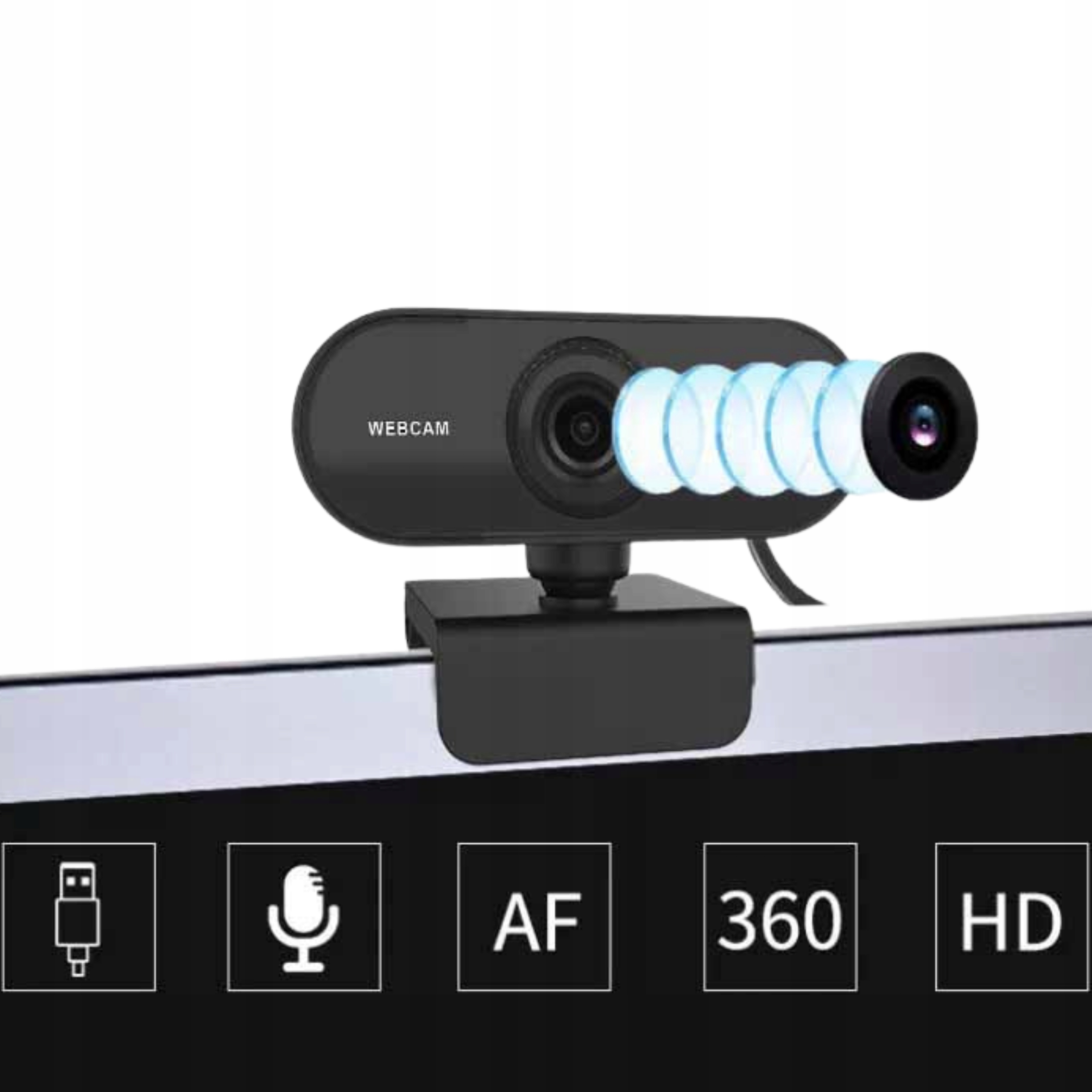 KAMERA INTERNETOWA FULL HD PRO WEBCAM KAMERKA DO KOMPUTERA Z MIKROFONEM Kod producenta WEBCAM-STREAM-S3