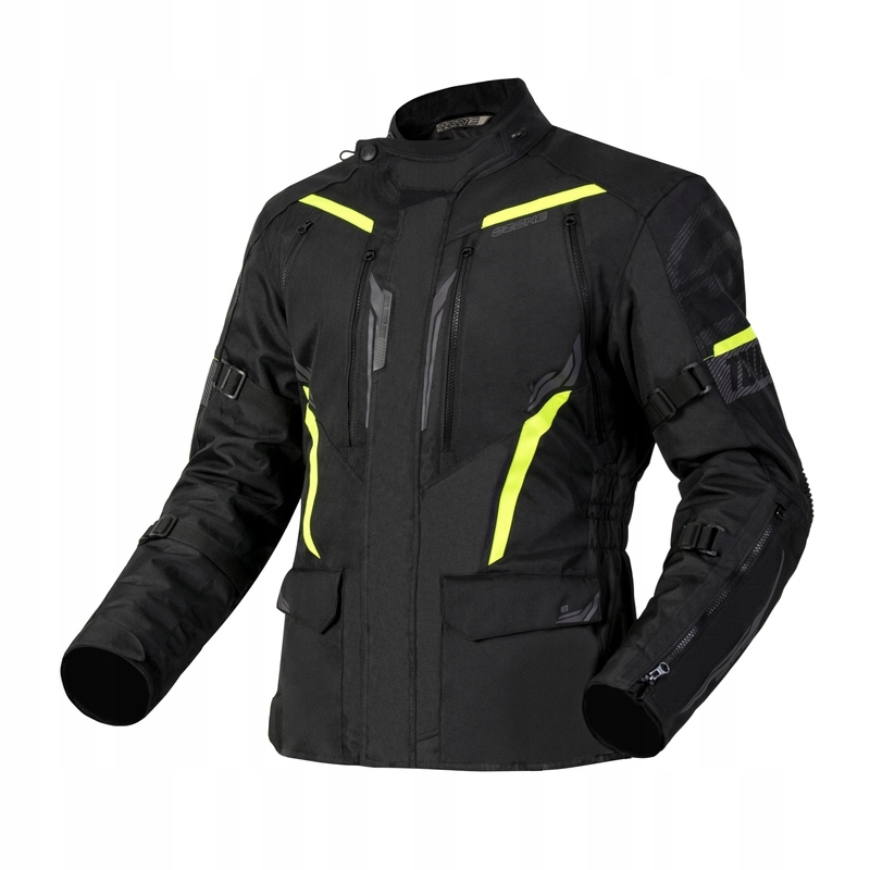 Textilná Motocyklová Bunda Ozone Tour 3 Black Fluo Yellow 4XL