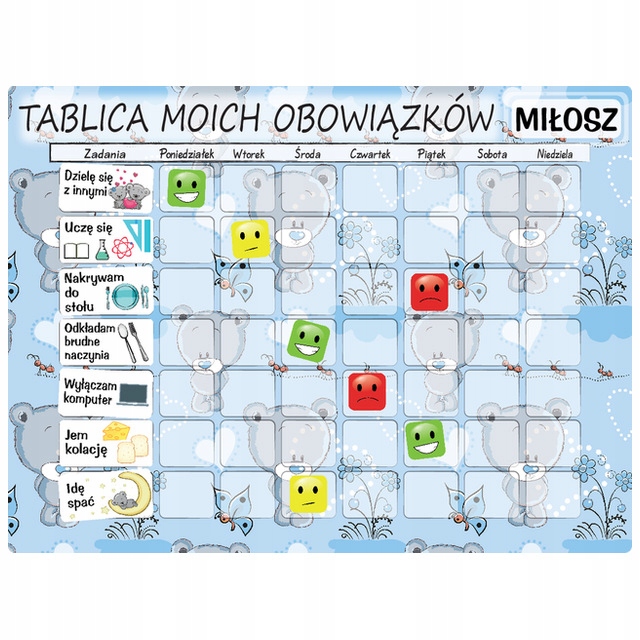 Tablica Motywacyjna NAUKA PRZEZ ZABAWE ZESTAW