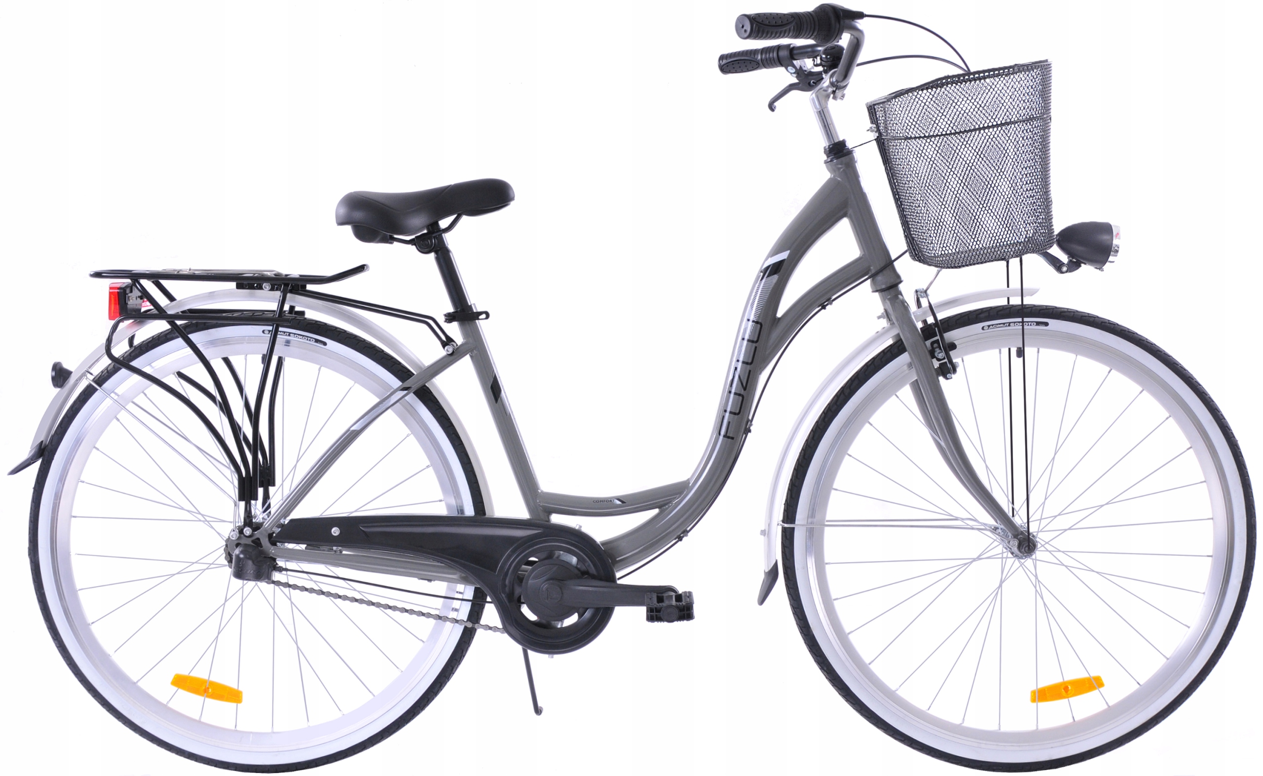 Rower Miejski 28 Damski Fuzlu Nevada 3S Kosz metal