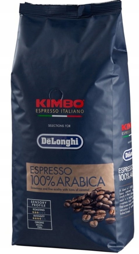 Kawa ziarnista do ekspresu Kimbo Delonghi Espresso 100% Arabica 1kg