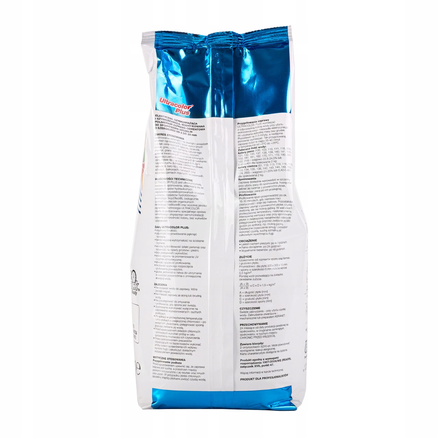 FUGA MAPEI ULTRACOLOR PLUS 2KG 100 BIAŁY Stan opakowania oryginalne