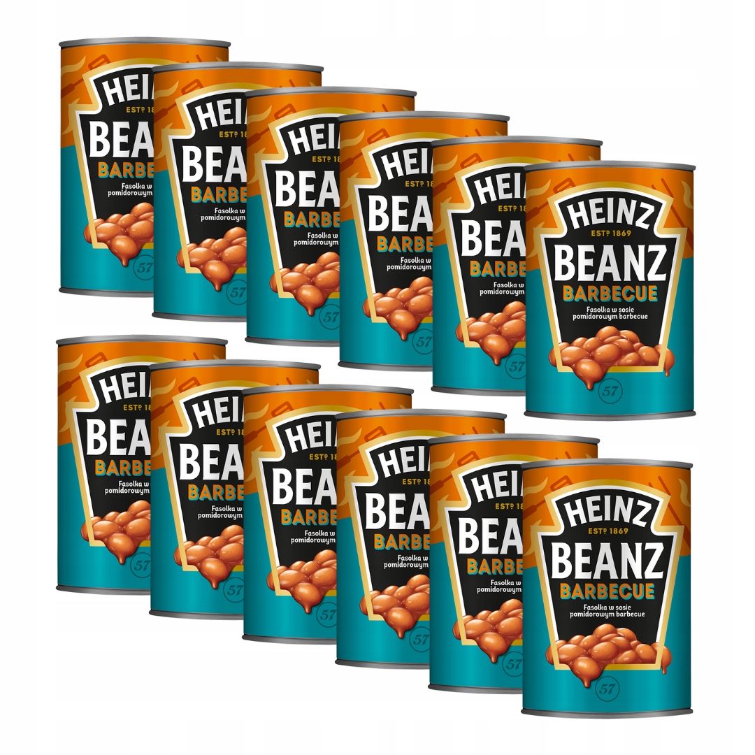 Fasolka Heinz Beanz Barbecue w sosie pomidorowym barbecue 12x 390g