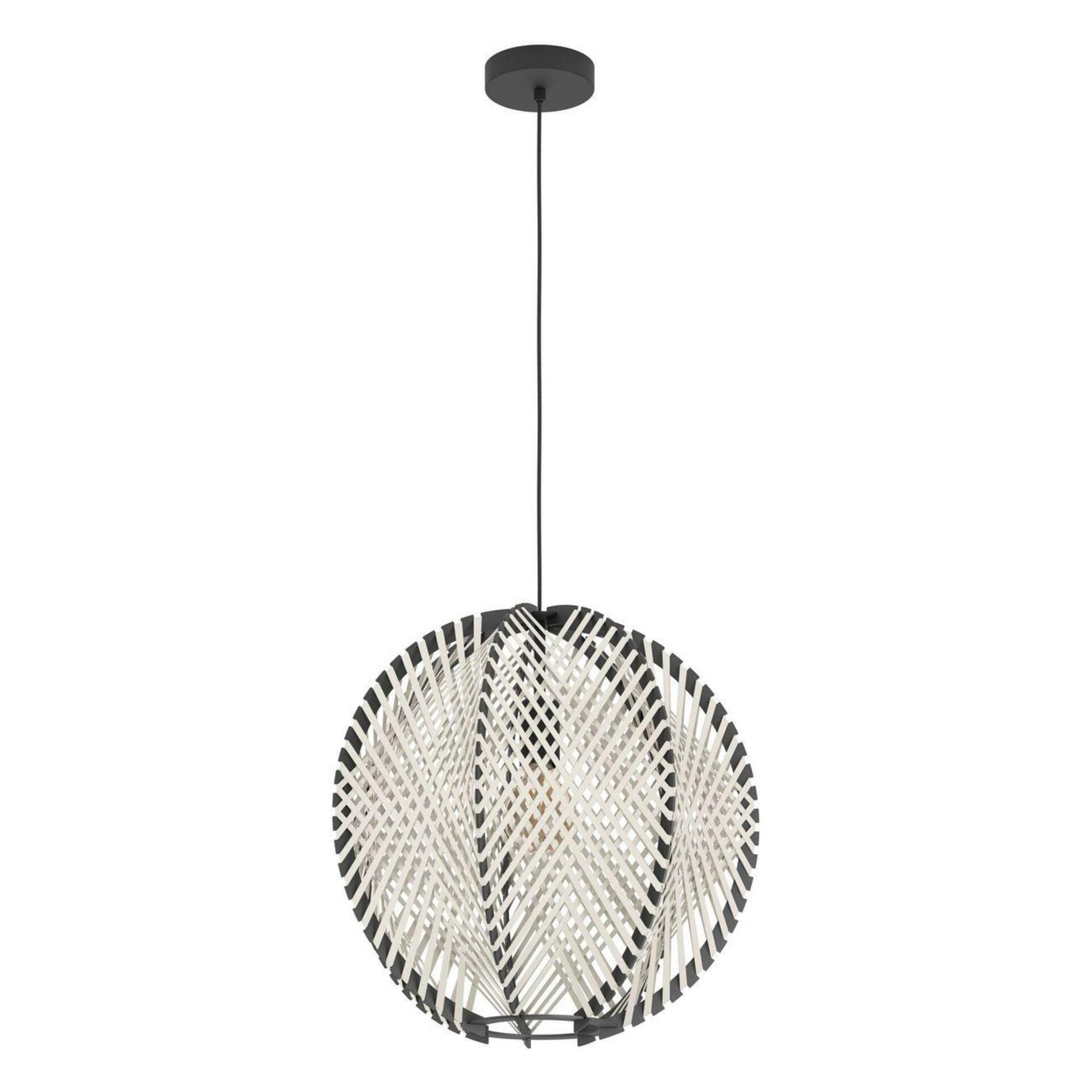 Závěsné svítidlo Eglo Waverton E27 černá/béžová 480mm