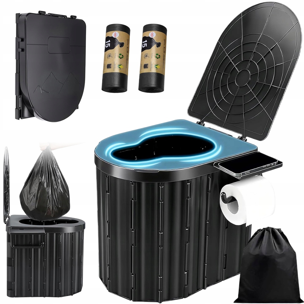 Toaleta Plenerowa Z Uchwytem Na Telefon I Papier Wc Dla Łodzi