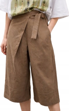 Stylové Kalhoty Culottes Se 100% Zavazováním Cotone Gioya – Premium Italia