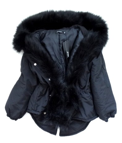 Bomber kurtka puchowa oversize jenot futro S/m M/L