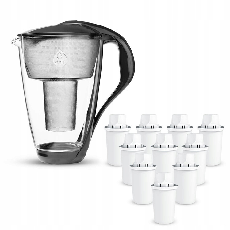 Szklany dzbanek Dafi Crystal 2l czarny 10 Classic