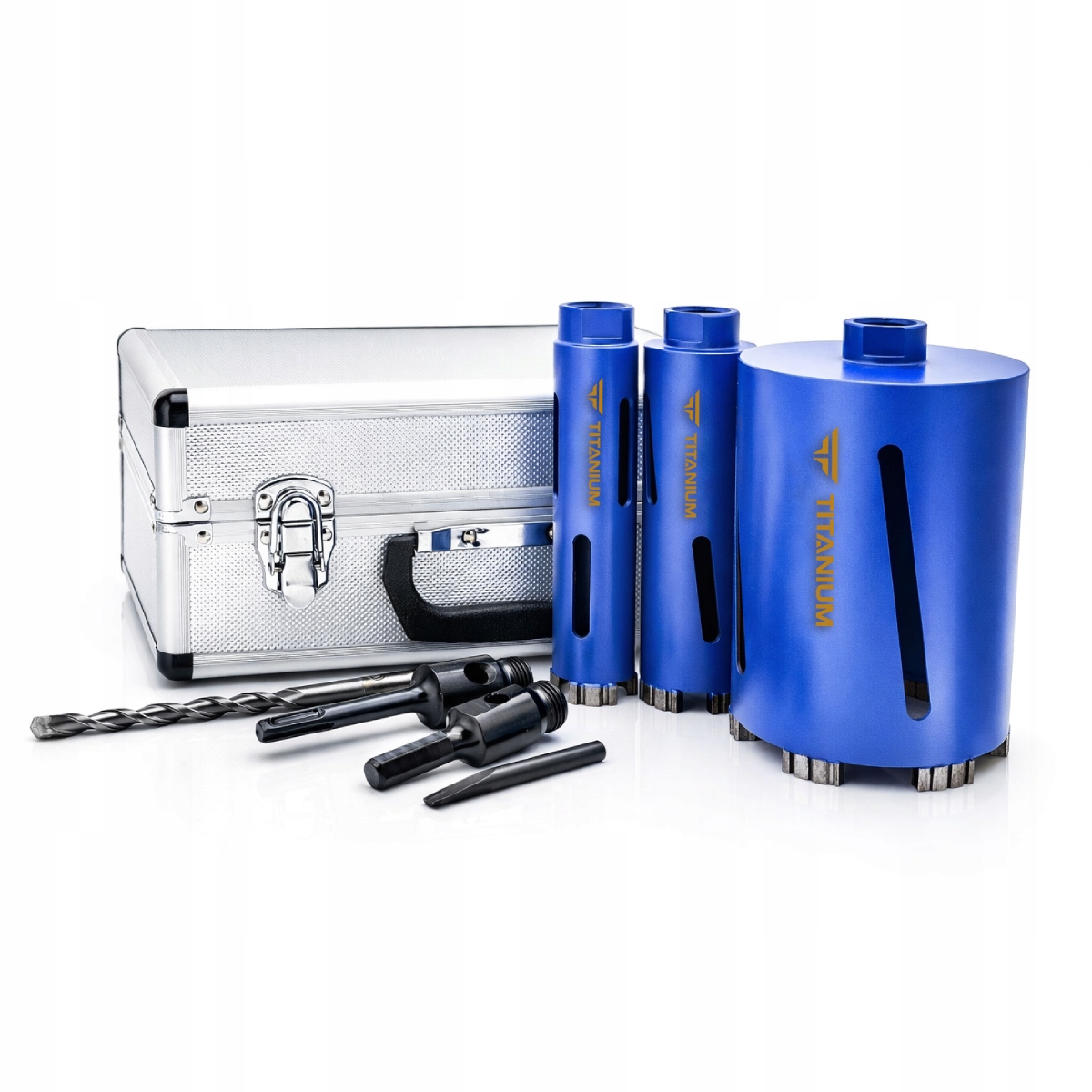 Koronka diamentowa otwornica do betonu cegły zestaw 38/52/117mm Titanium