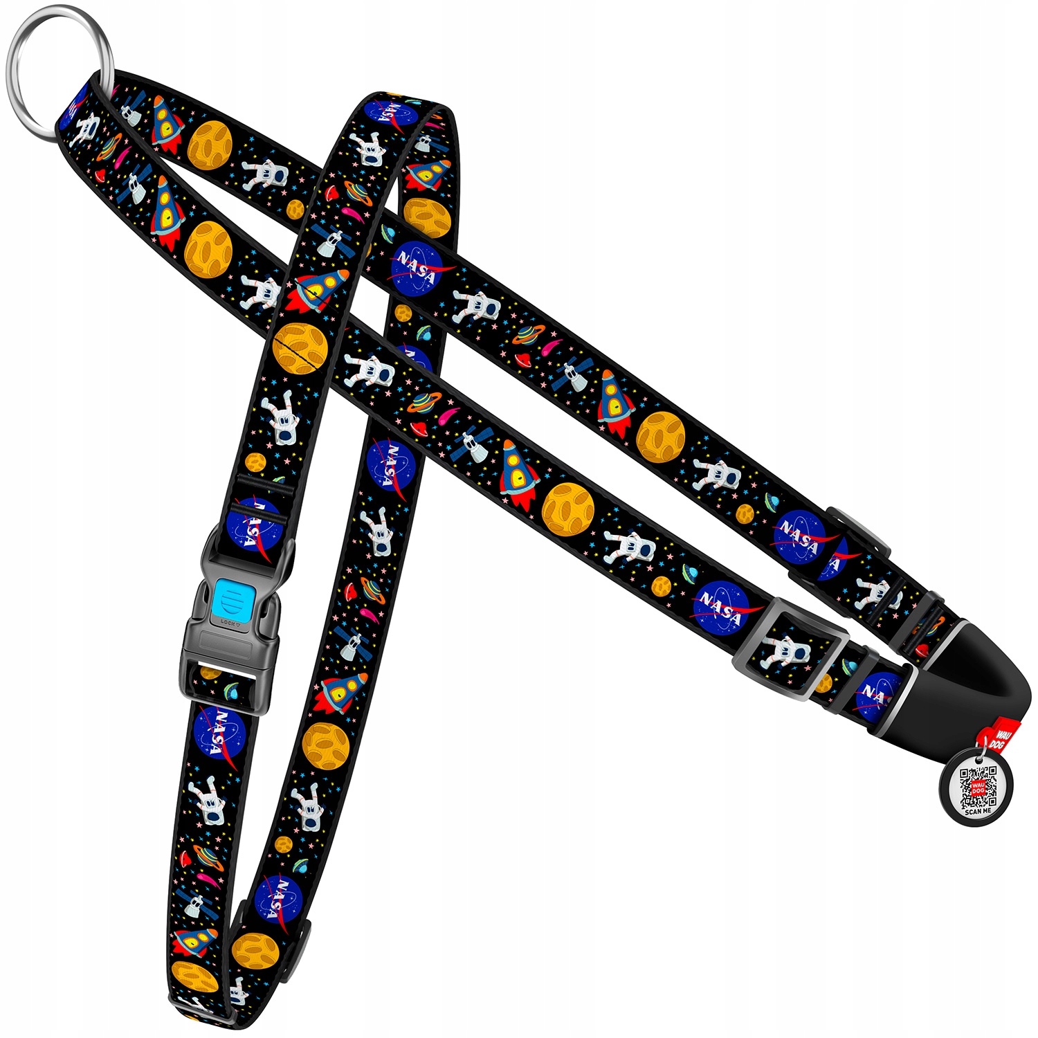 Levně Postroj pro psa s rukojetí, obrázek „nasa“, velikost L