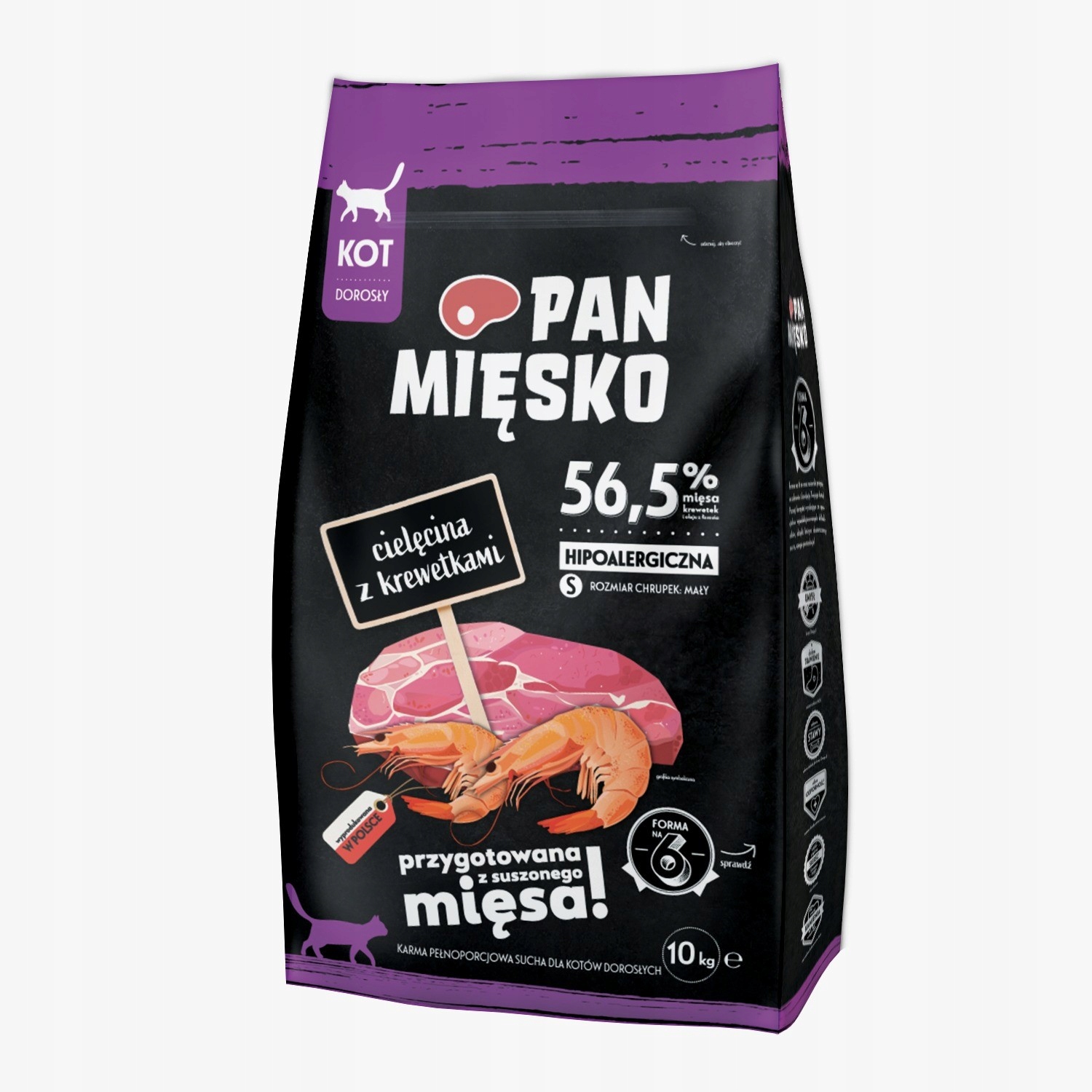 Pan Mięsko Cielęcina z krewetkami dla kota S 10kg