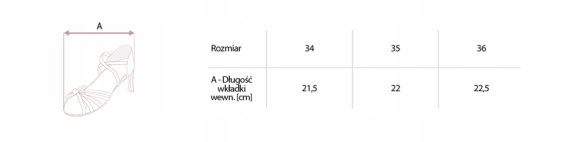 BUTY TANECZNE DZIECIĘCE DO LATINO SALSY 7CM 34 Płeć kobieta