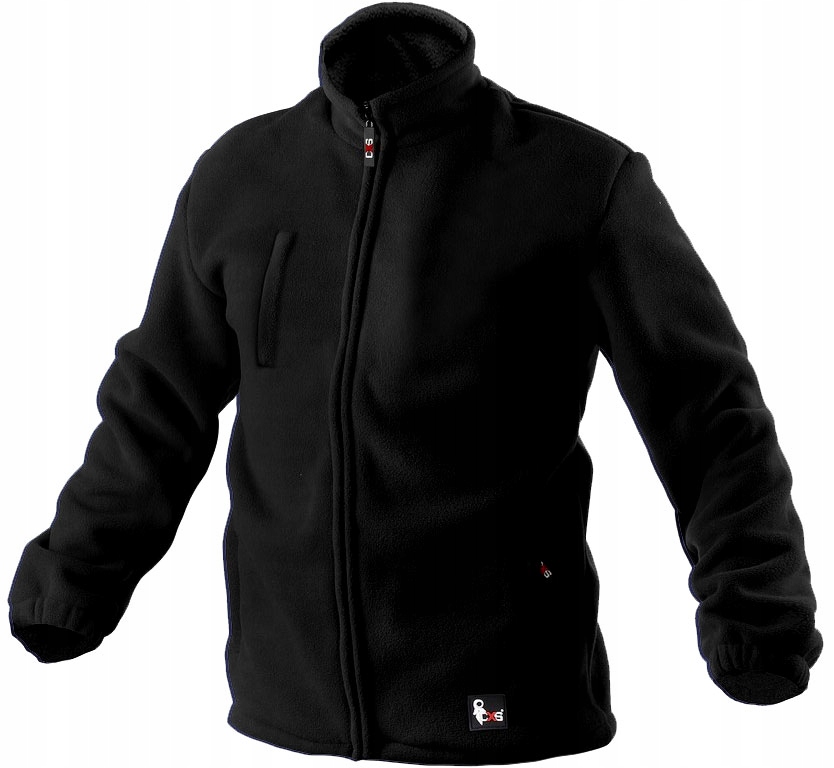 GRUBY CZARNY MĘSKI POLAR ROZPINANY 450g/m2 r.XS