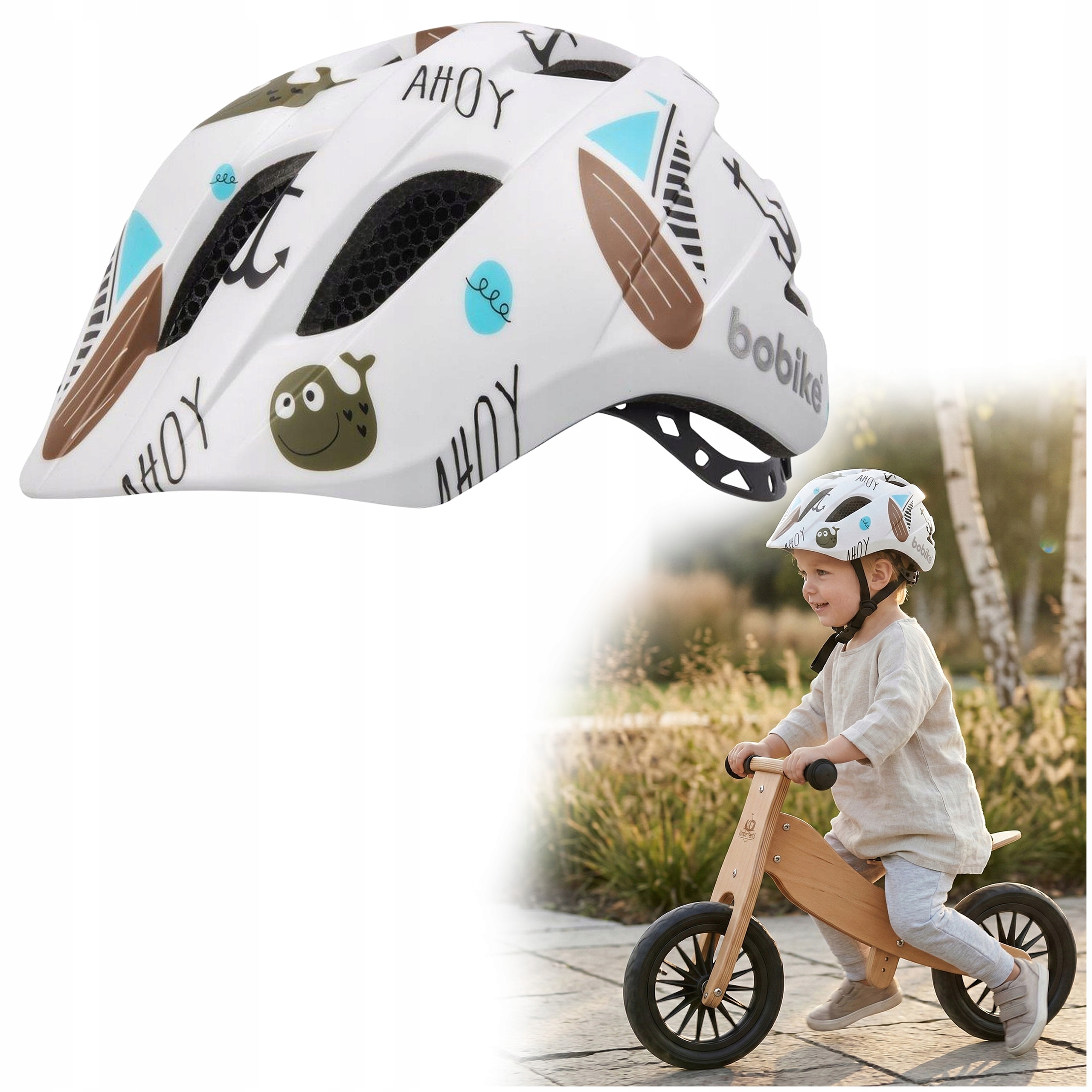 Kask Rowerowy dziecięcy ochronny lekki na hulajnogę rower Bobike Xs 46-52