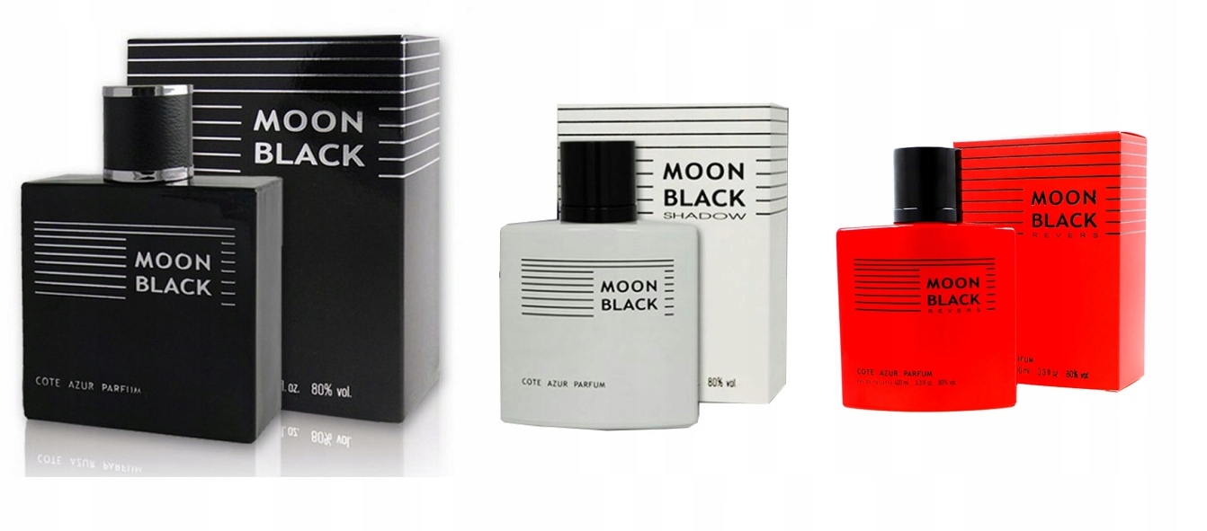 Cote d'Azur Moon Black Men 3x100 ml sada